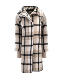 PLAID WOOL COAT