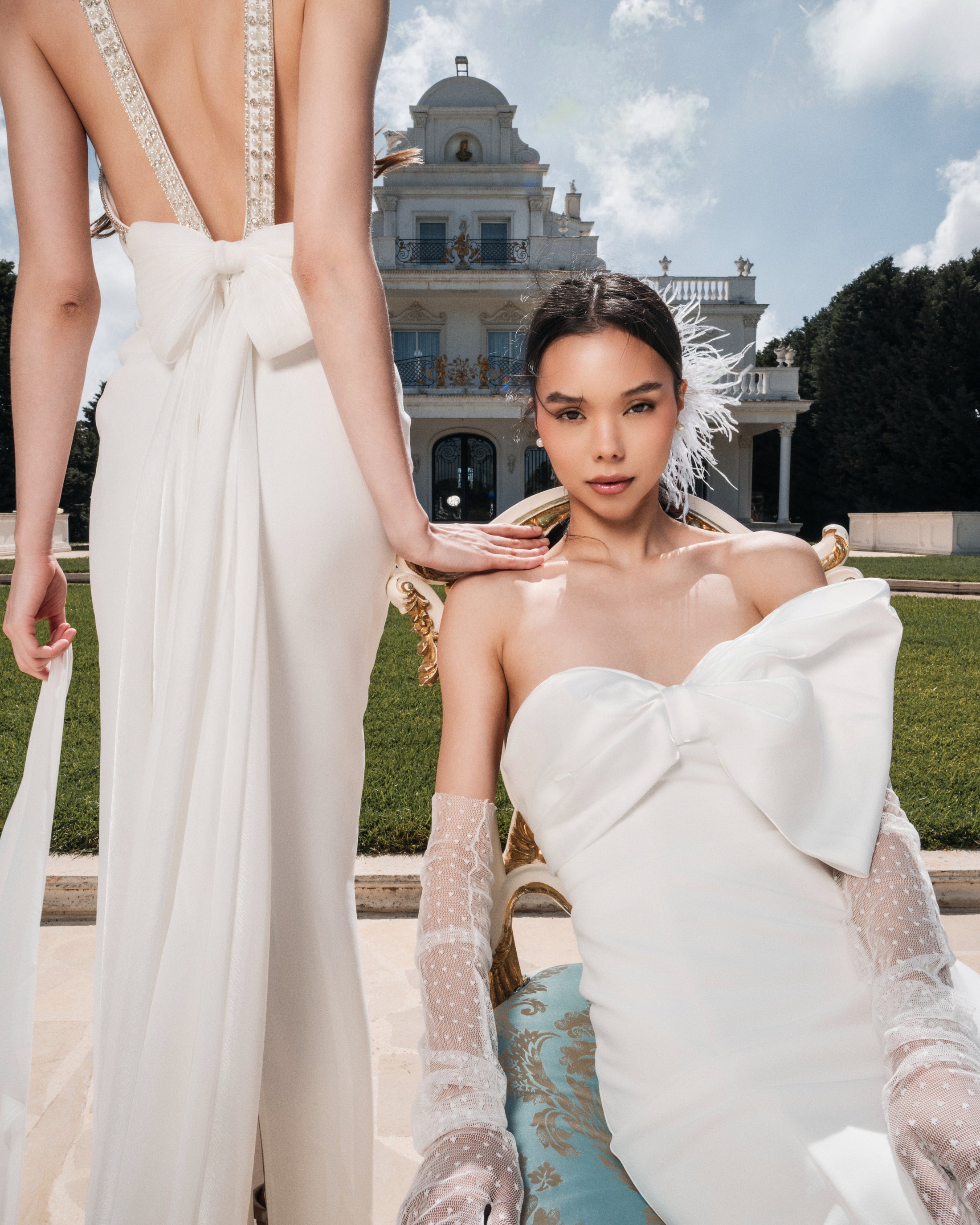<p>Sequins, set by hand on silk</p>