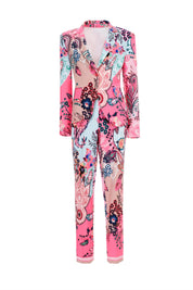 Floral Jacket and Trousers Suit