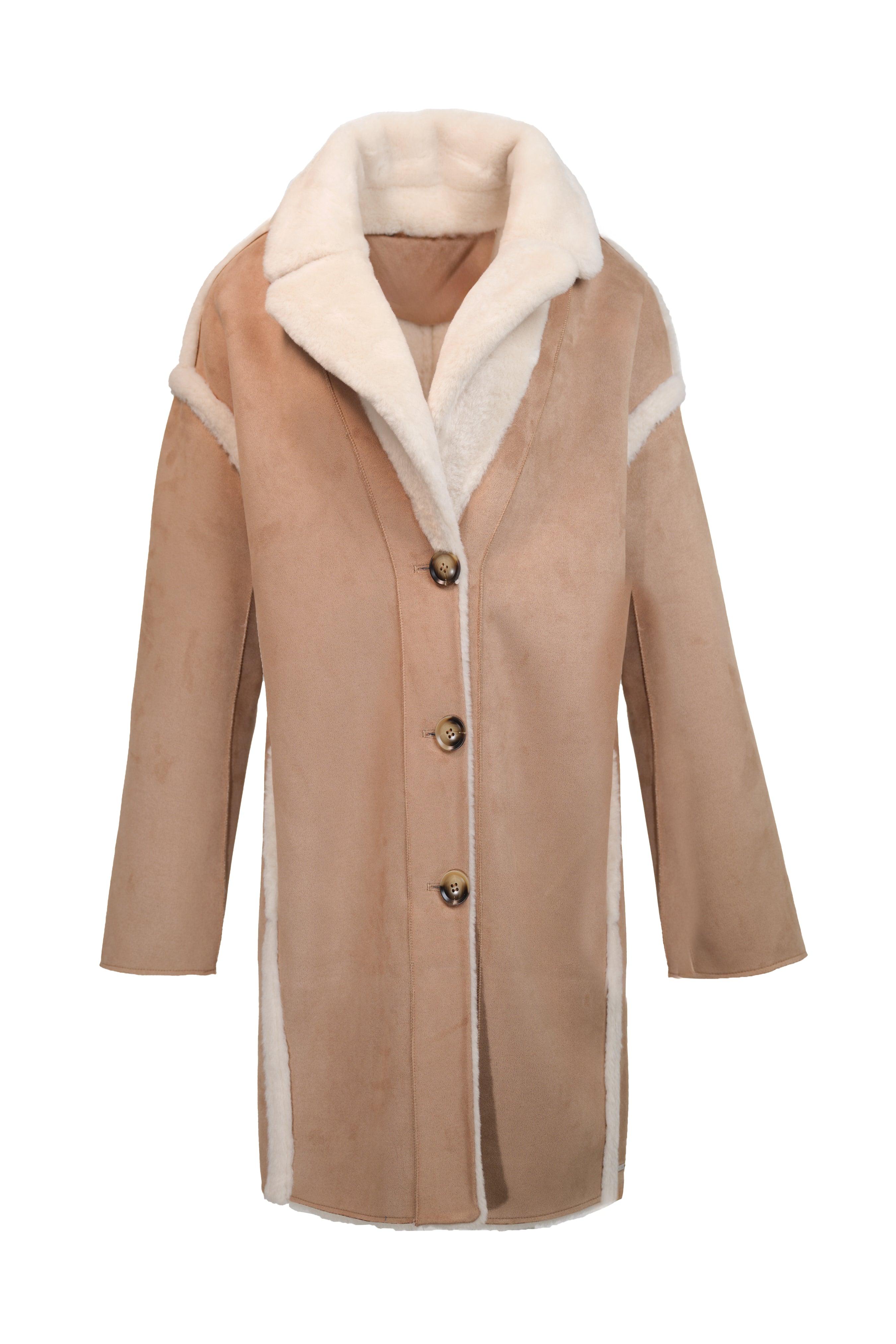 SHEARLING COLLAR COAT