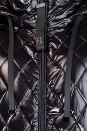 BLACK QUILTED PUFFER GILET