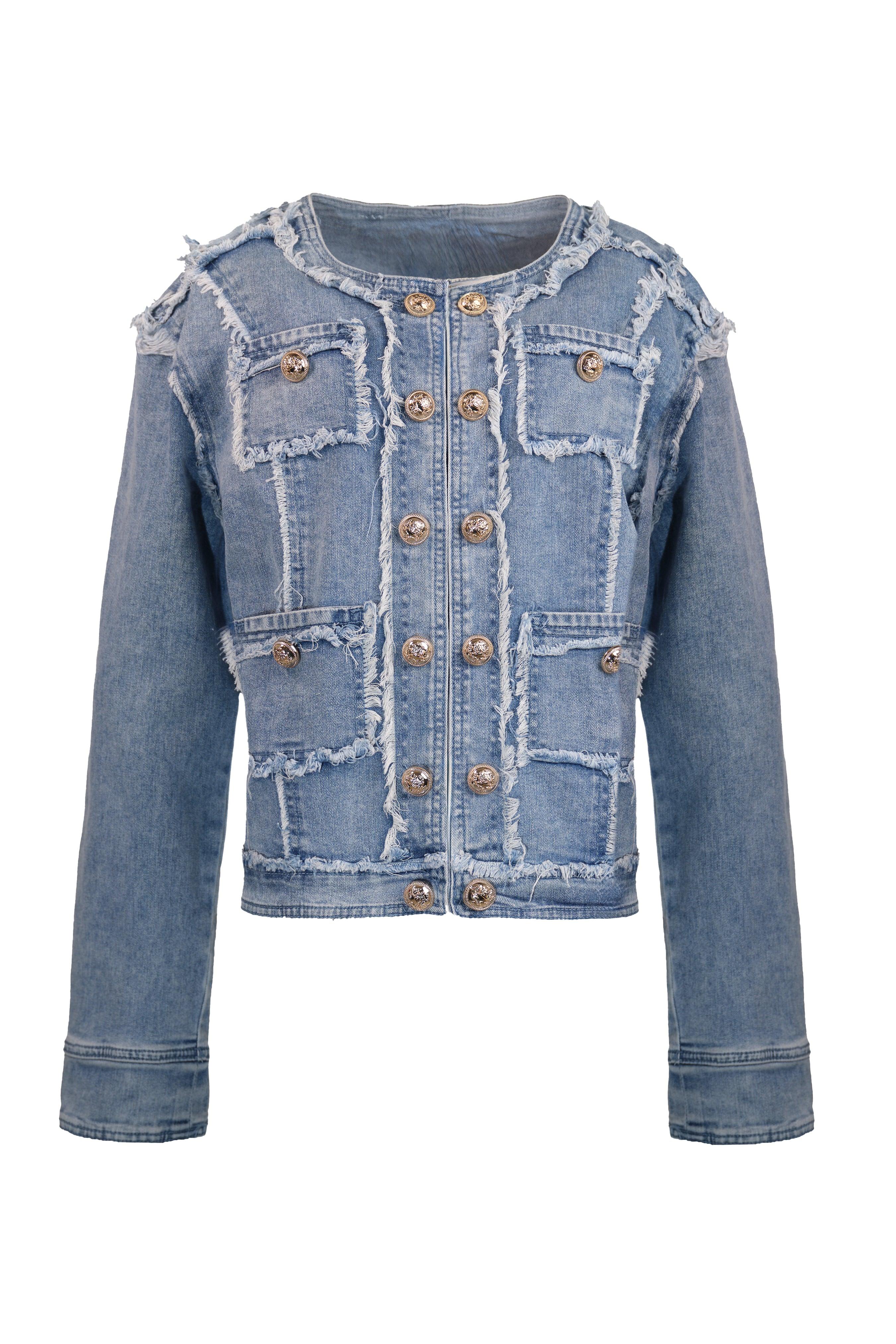 DISTRESSED DENIM JACKET