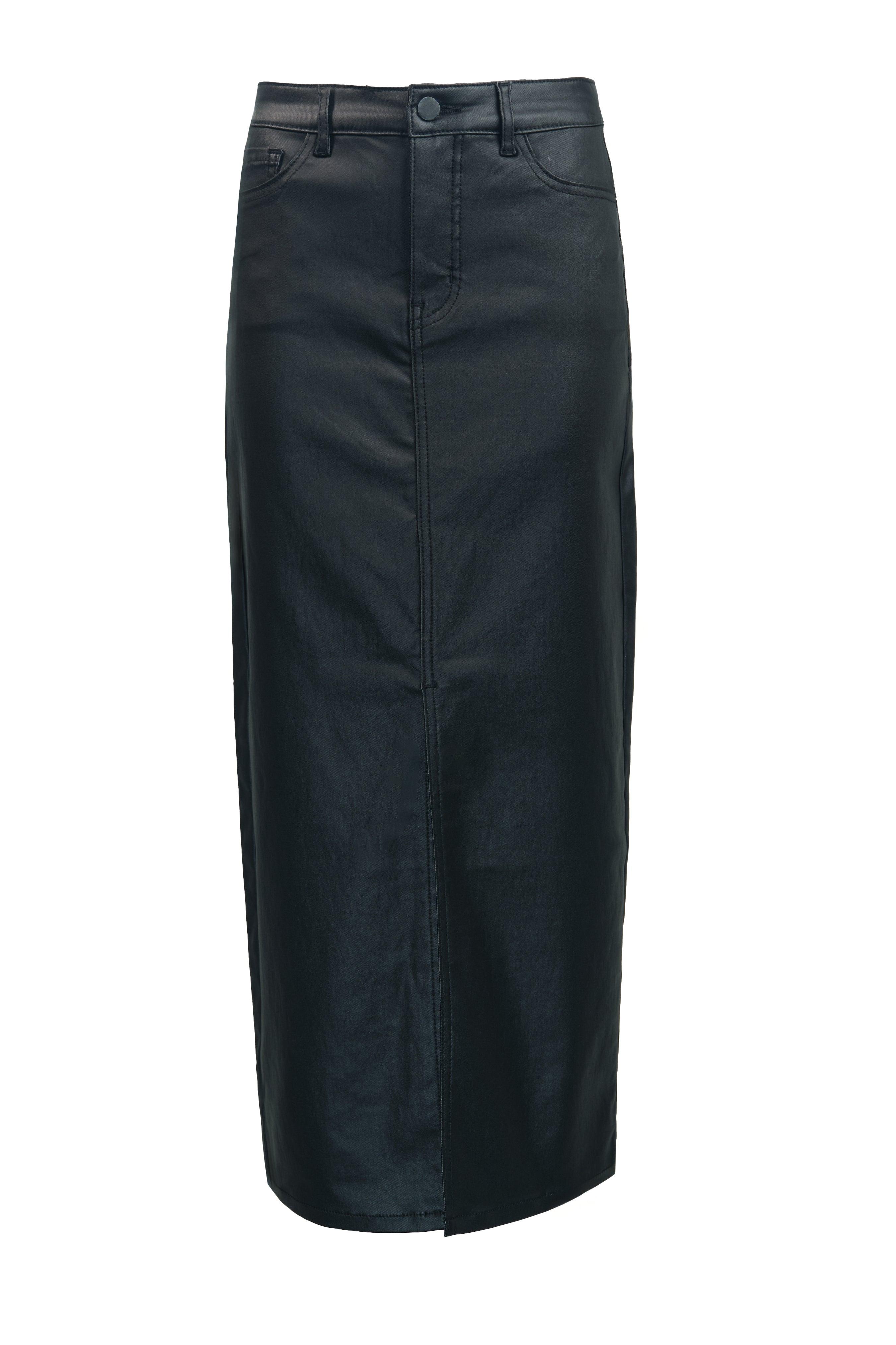 Buttoned Pencil Skirt