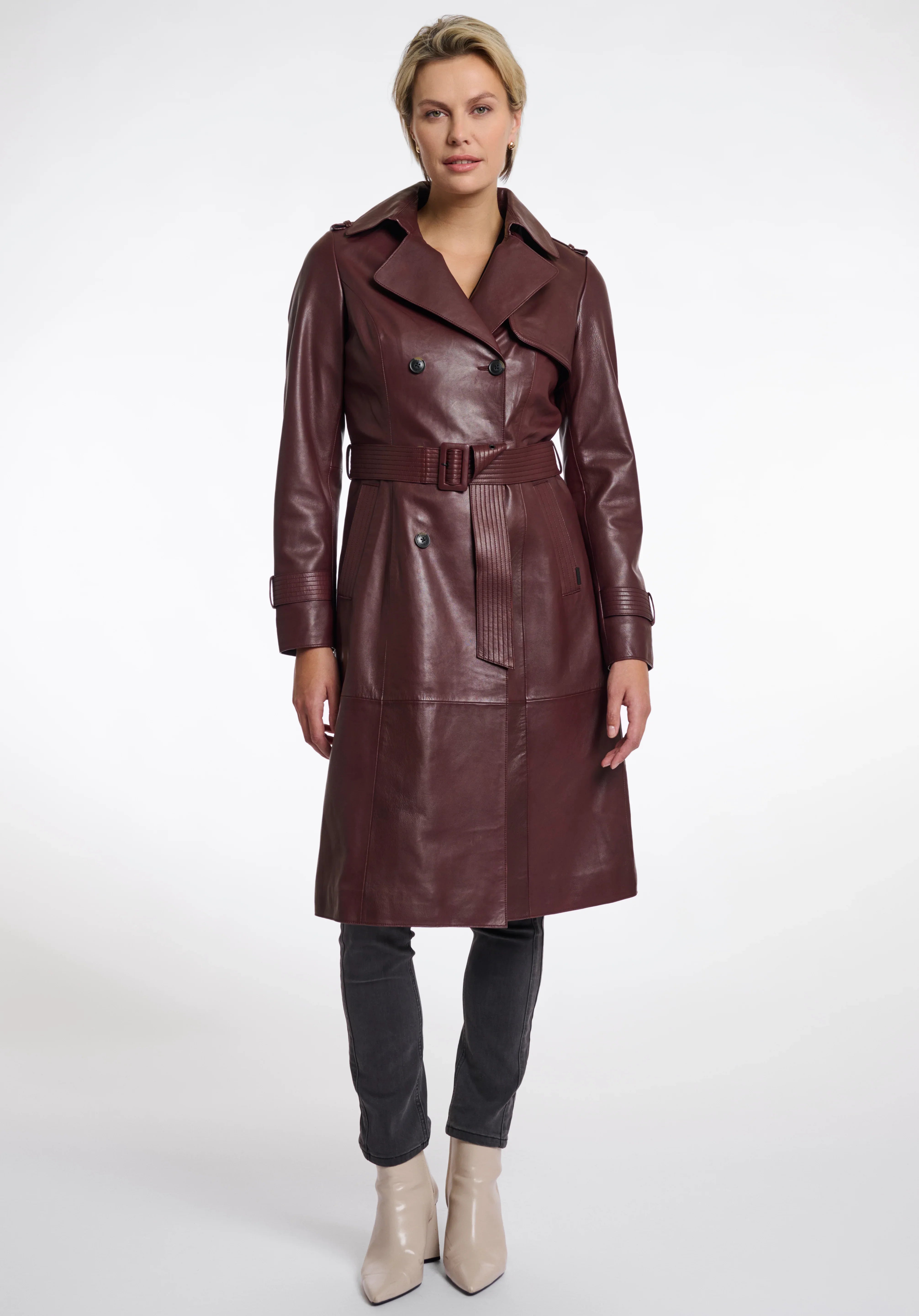 LEATHER TRENCH COAT