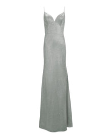 EMBELLISHED SPAGHETTI STRAP GOWN