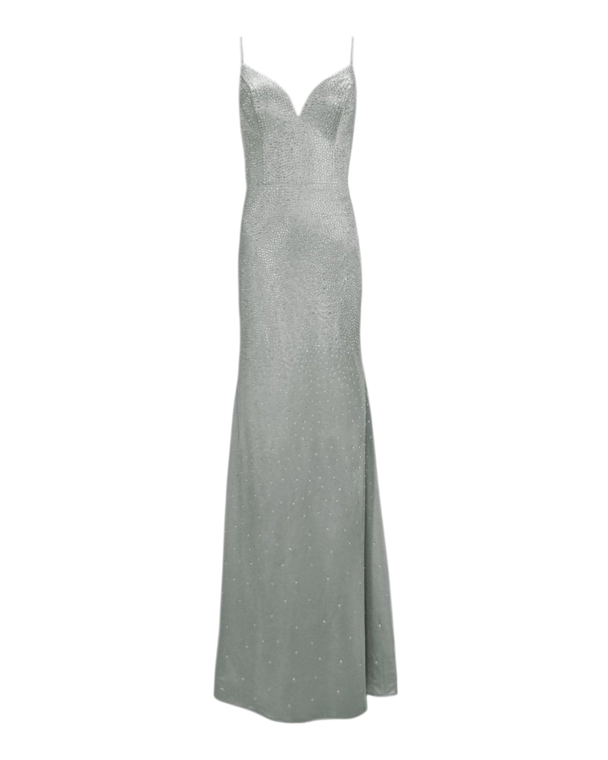 EMBELLISHED SPAGHETTI STRAP GOWN
