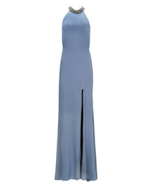 HALTER NECK EMBELLISHED GOWN