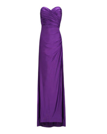 STRAPLESS RUCHED GOWN