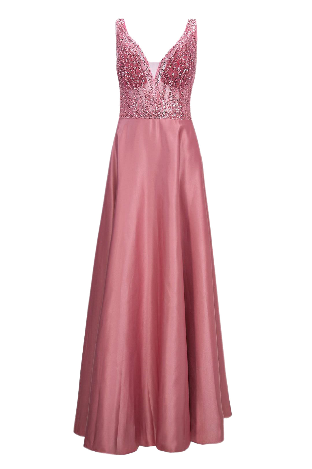 SEQUIN BODICE A-LINE GOWN