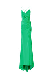 Emerald Green Rouched Dress