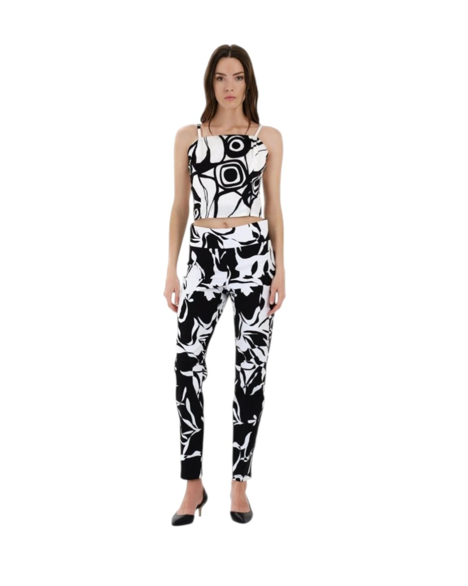 GRAPHIC PRINT STRAIGHT TROUSERS