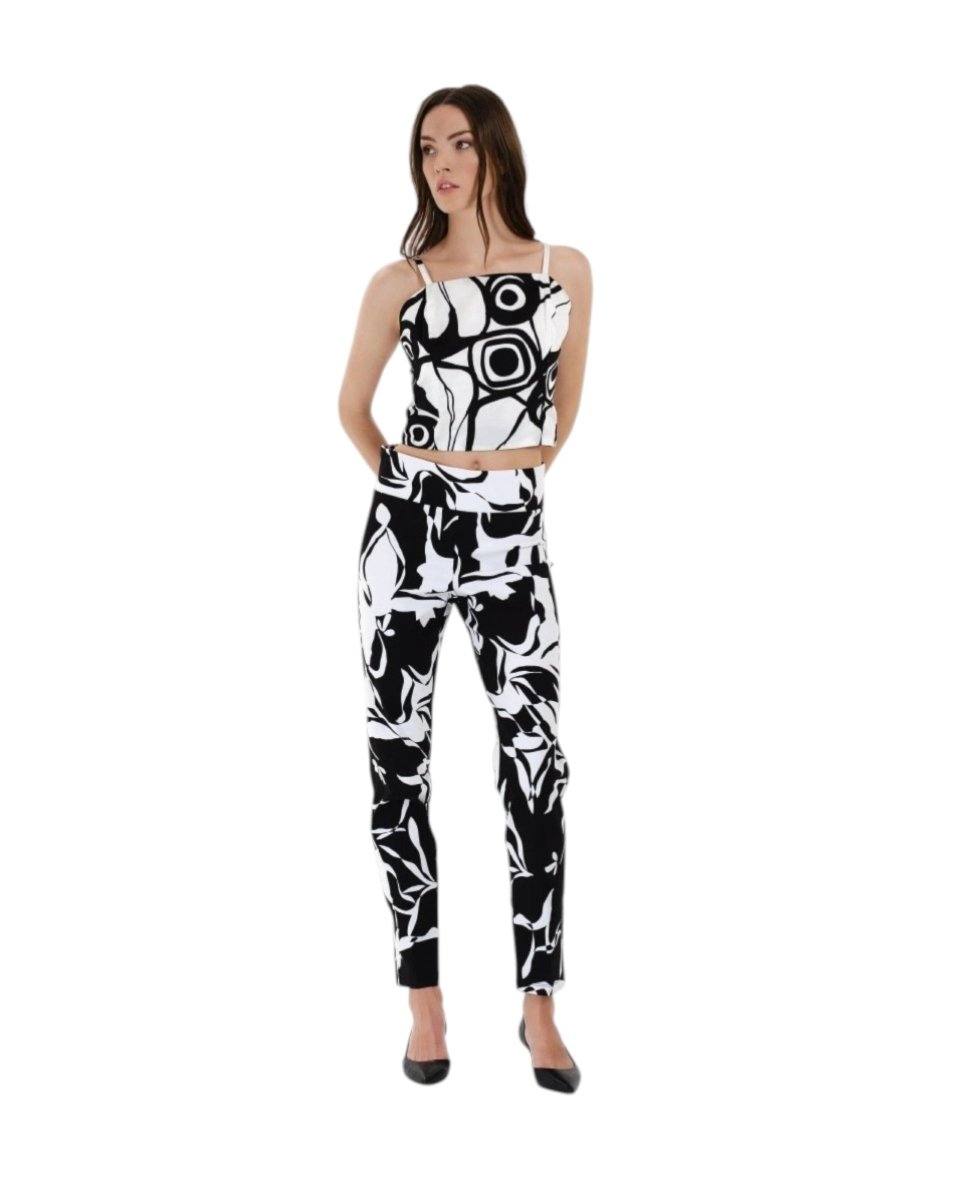 GRAPHIC PRINT STRAIGHT TROUSERS