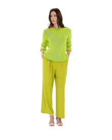TEXTURED WIDE-LEG TROUSERS