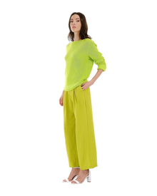 TEXTURED WIDE-LEG TROUSERS