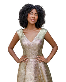 LUMINOUS METALLIC GOWN