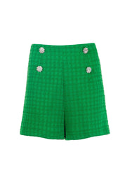 TWEED TAILORED SHORTS WITH JEWEL BUTTONS