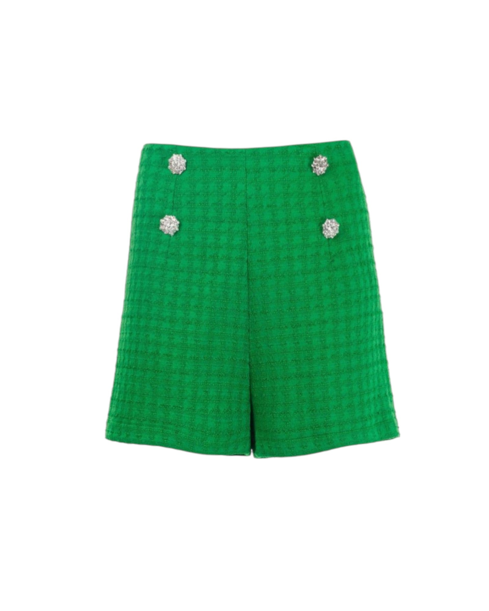 TWEED TAILORED SHORTS WITH JEWEL BUTTONS