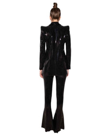 SEQUIN FLARE PARTY TROUSERS