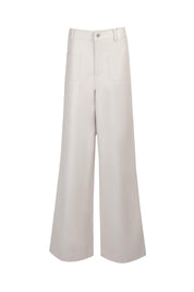 HIGH-WAIST WIDE-LEG LEATHER PANTS