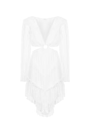 LACE RING-CUT MINI DRESS