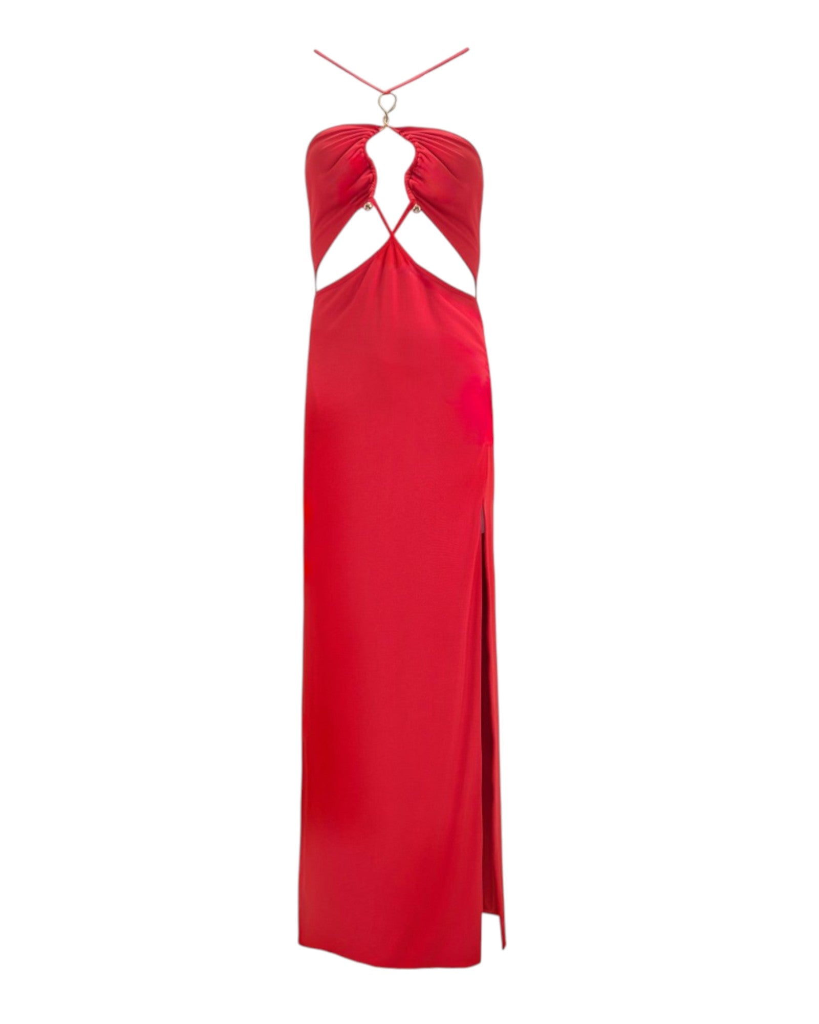 HALTER CUTOUT MAXI DRESS