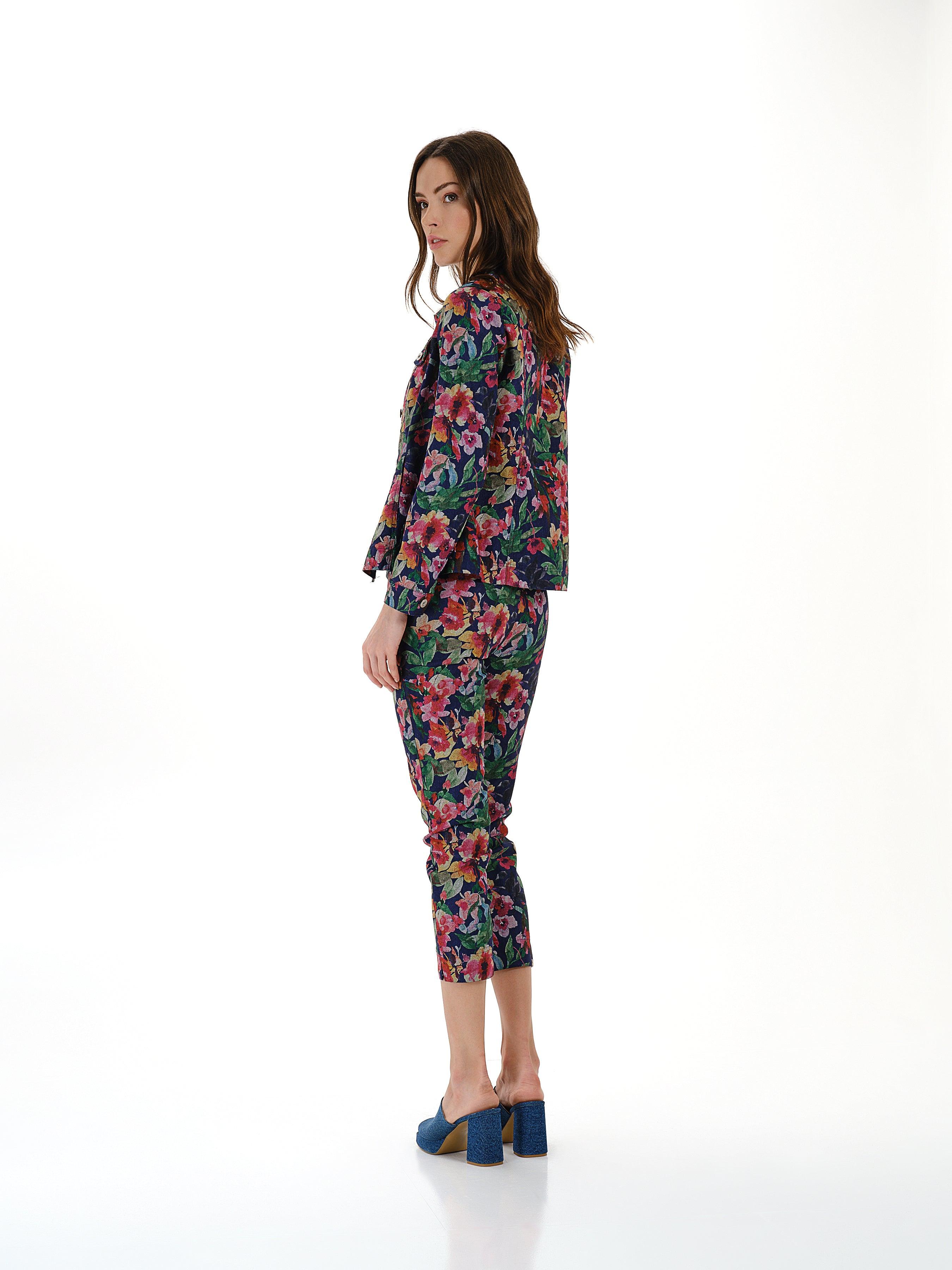 Floral Denim Trouser