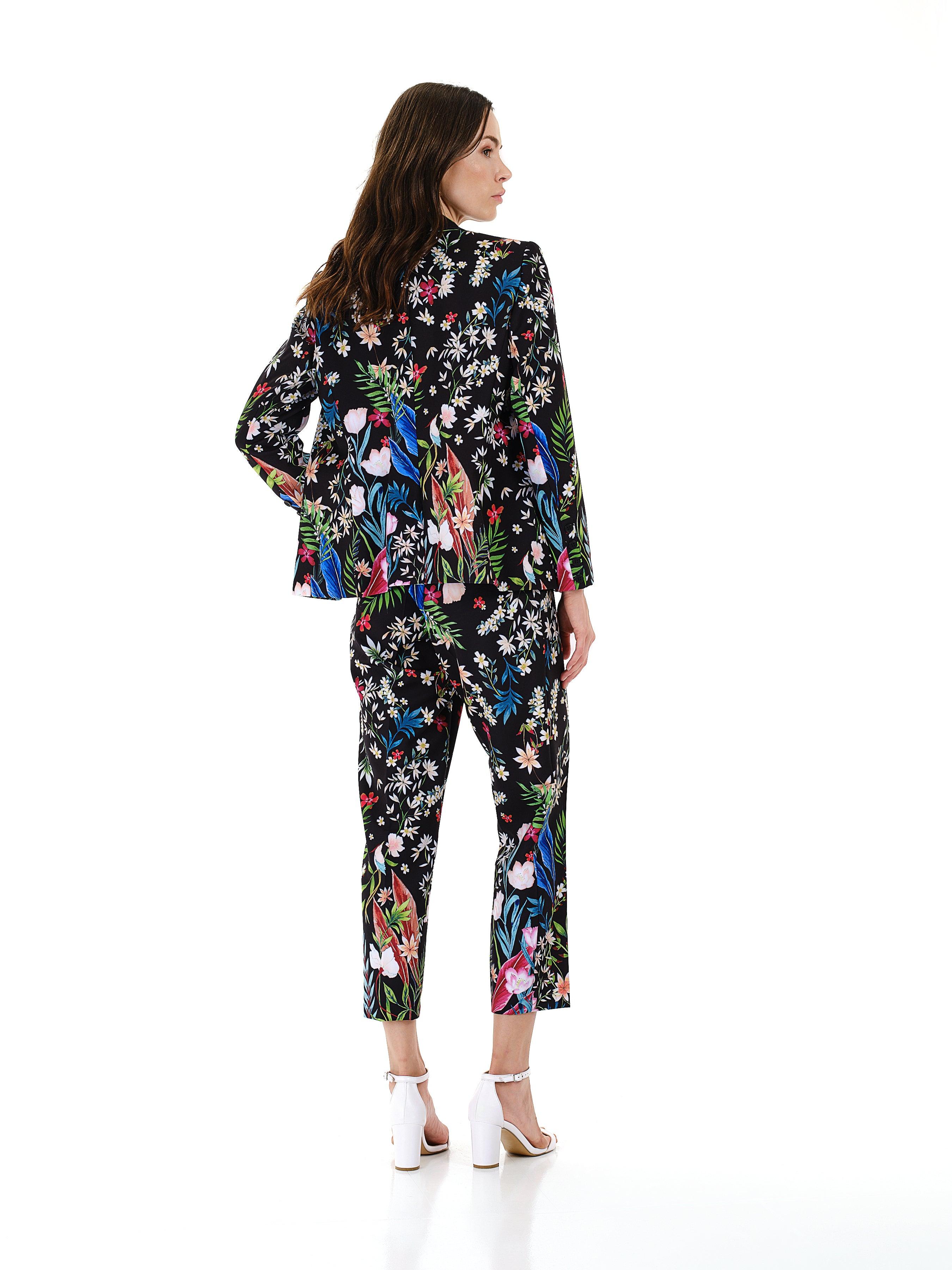 Floral Jacket and Trousers Suit