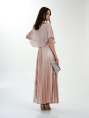 Pleated Cape Dress 