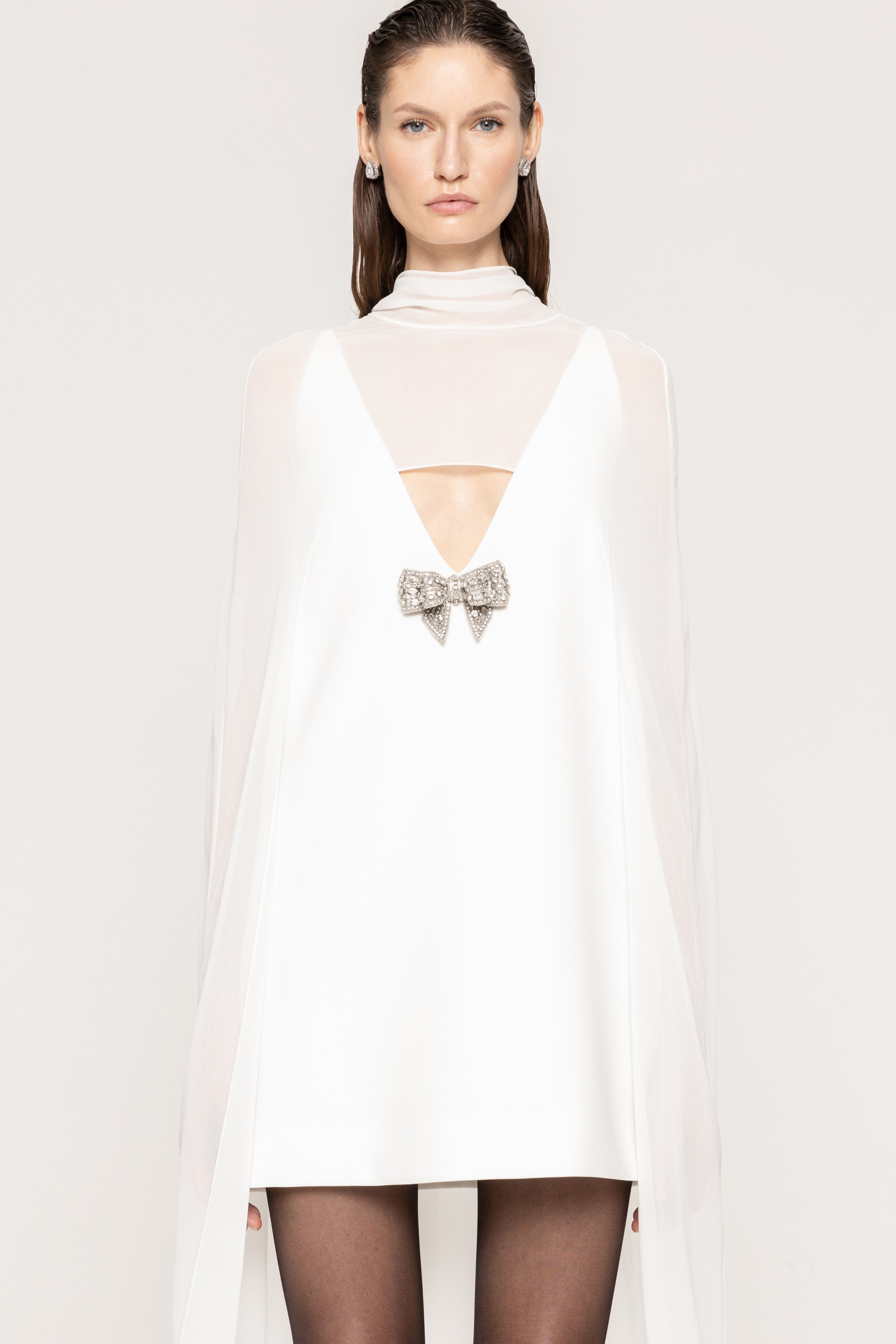 BOW CAPE DRESS