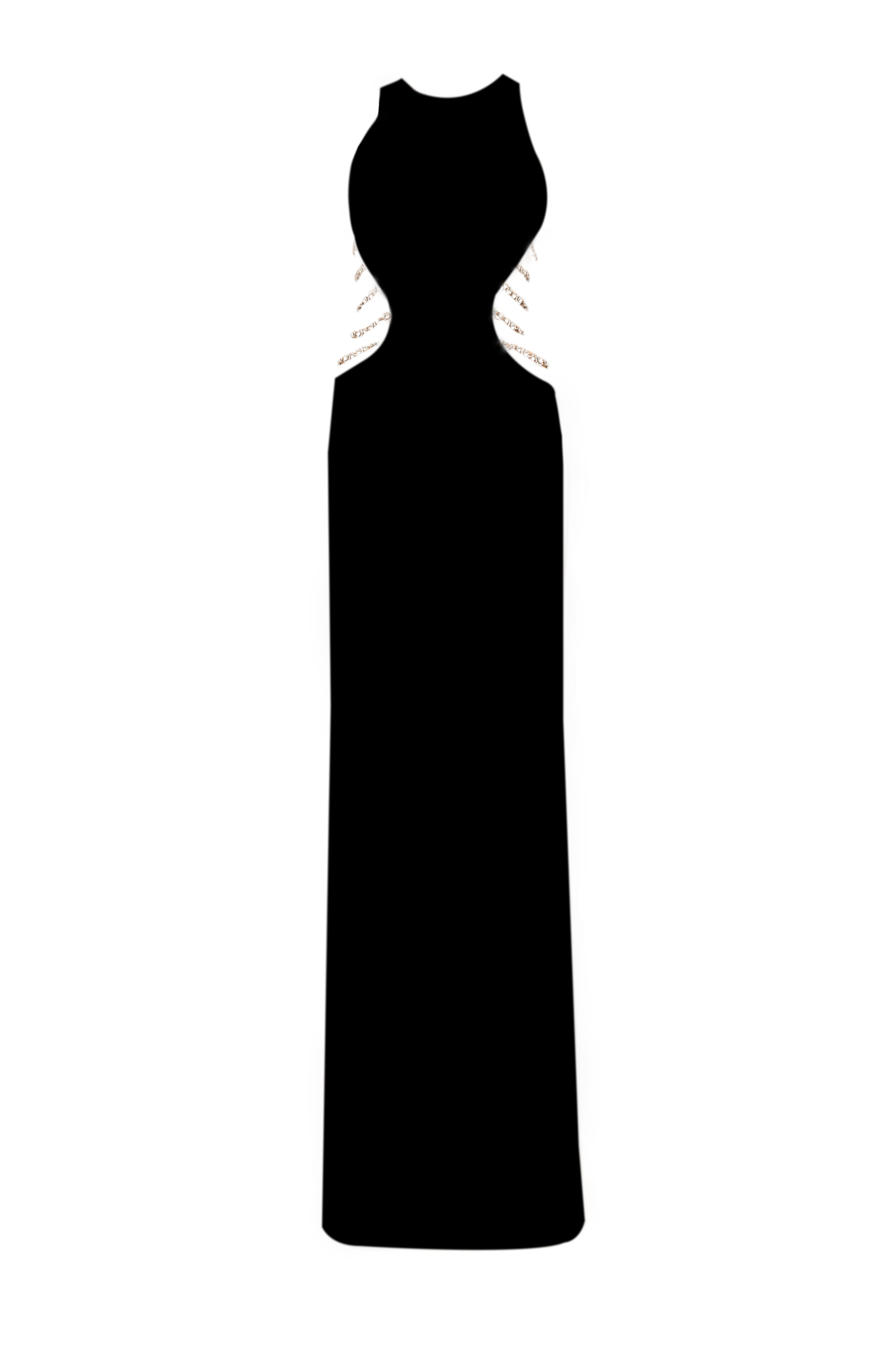 PEARL CUTOUT GOWN