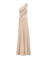 CRYSTAL SPIRAL CUTOUT GOWN