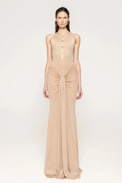 CRYSTAL HALTER GOWN