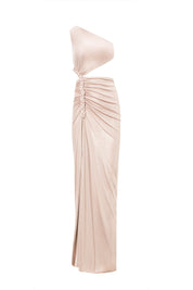 KNOTTED CUTOUT DRAPE GOWN
