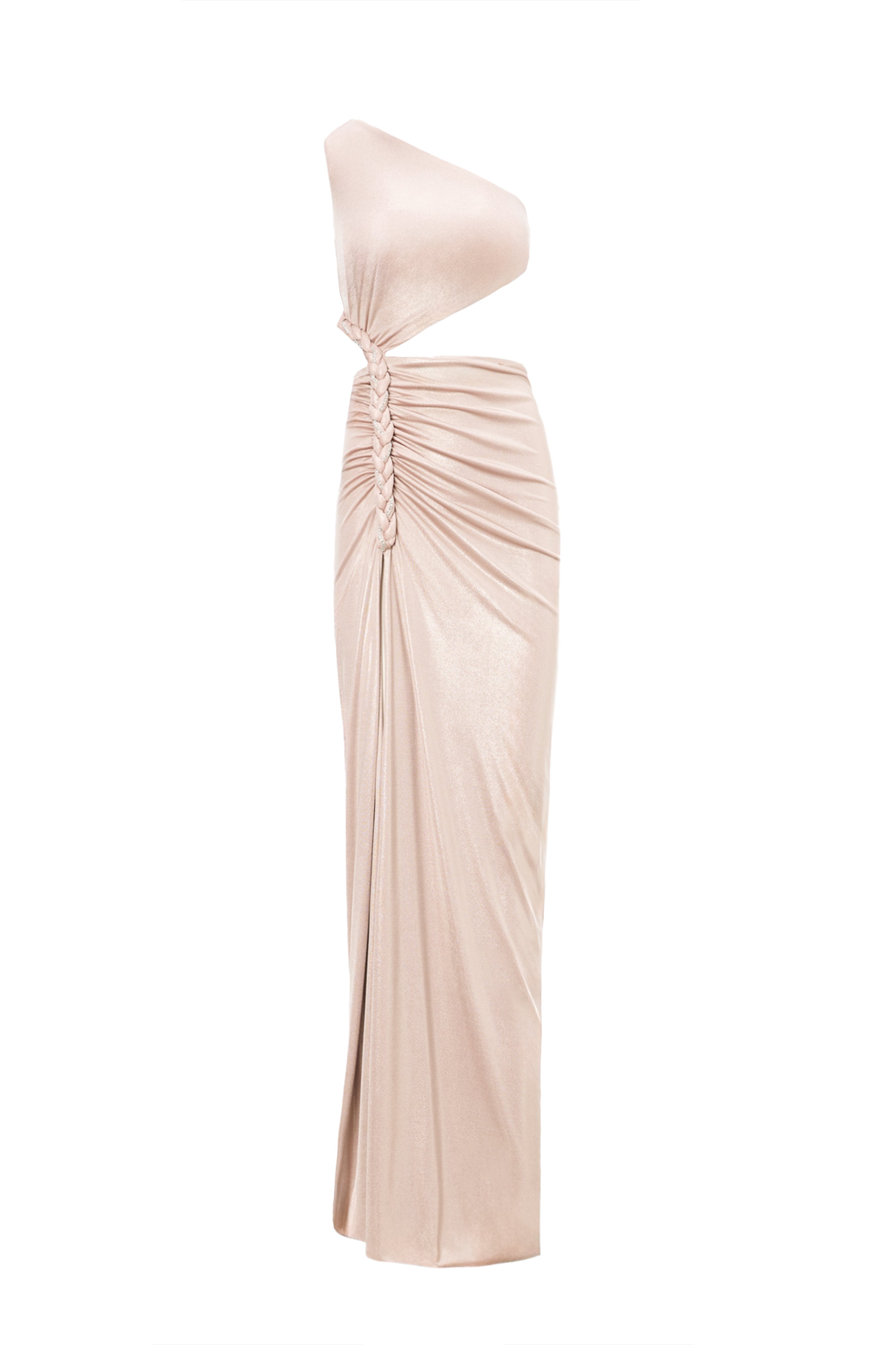 KNOTTED CUTOUT DRAPE GOWN