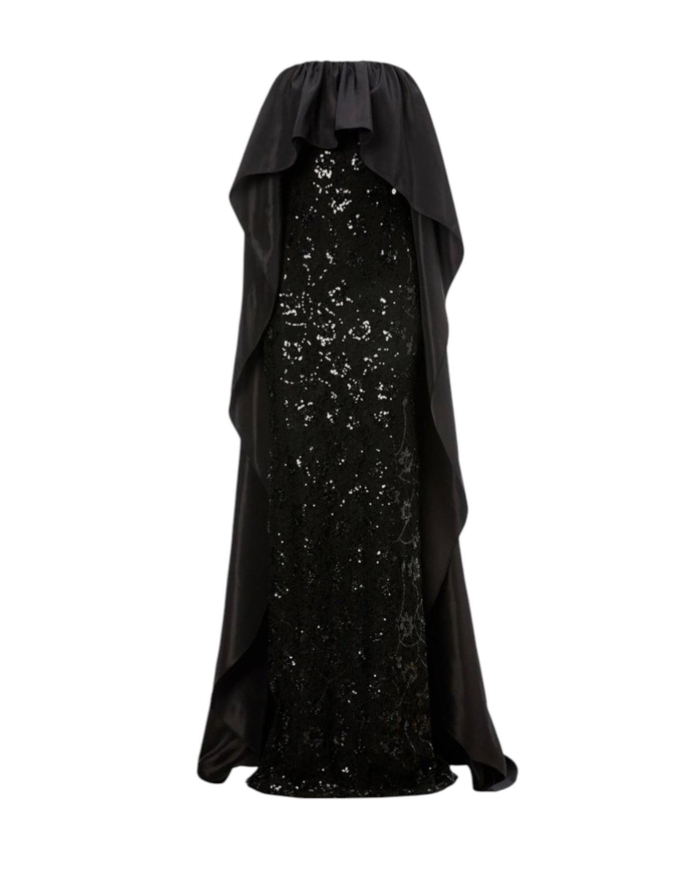 SEQUIN DRAPE GOWN