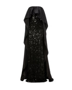 SEQUIN DRAPE GOWN