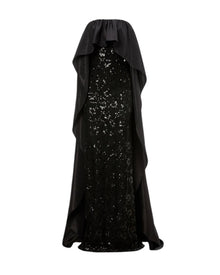 SEQUIN DRAPE GOWN