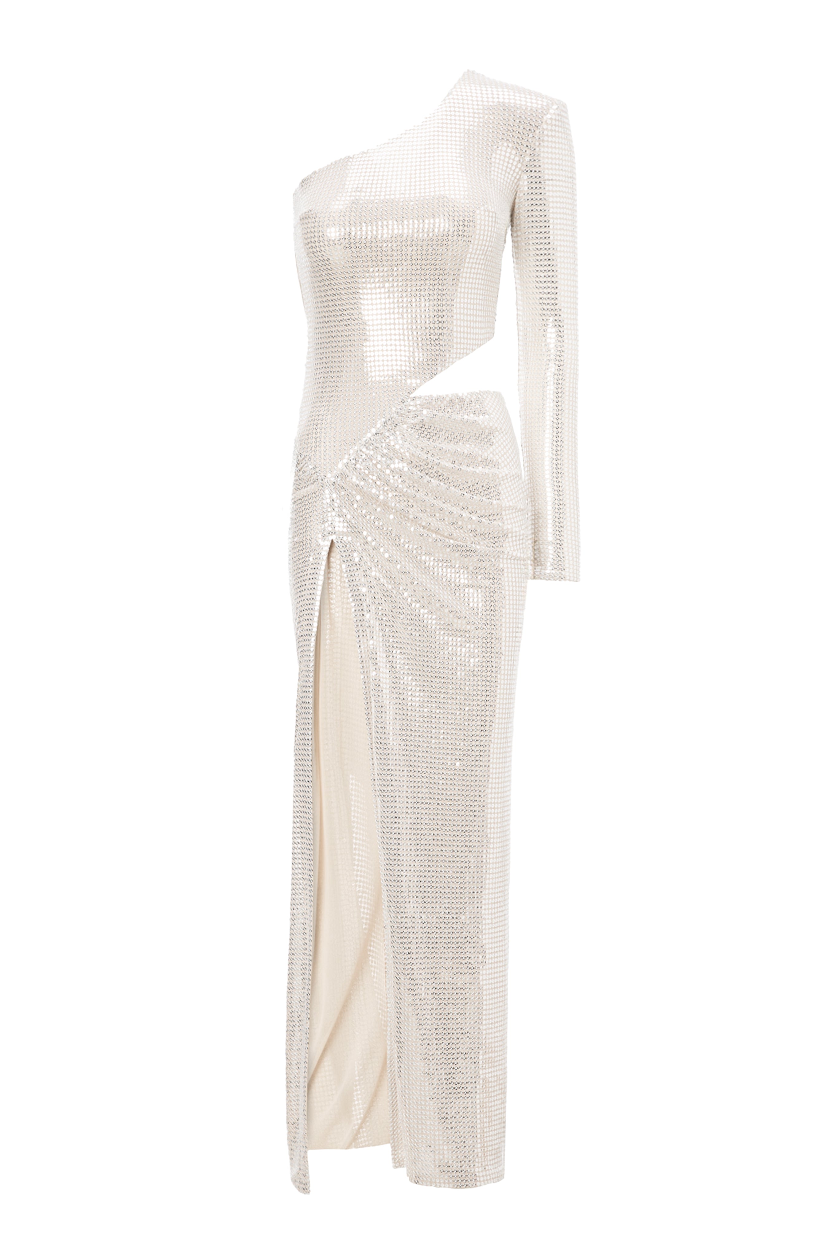ASYMMETRIC CUTOUT GOWN