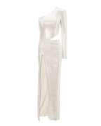 ASYMMETRIC CUTOUT GOWN