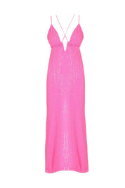 SEQUIN PLUNGE SLIP DRESS