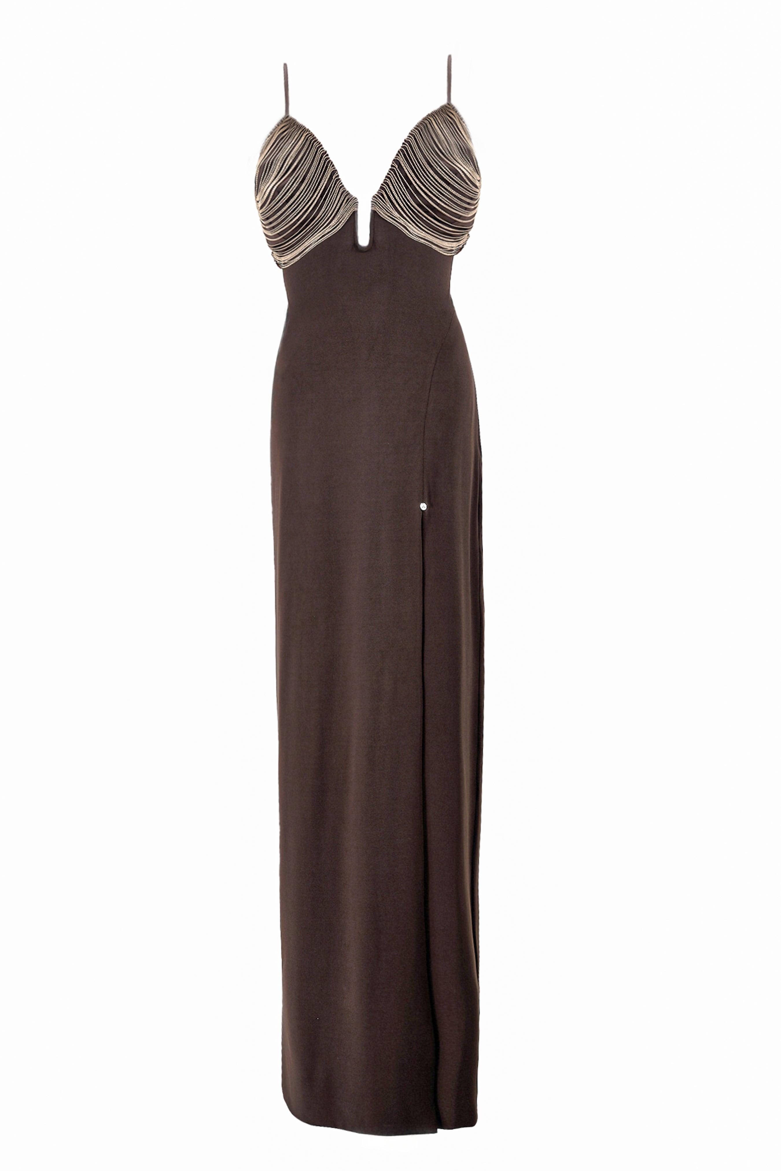 GODDESS CHAIN BUST GOWN