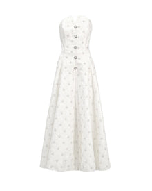 EMBELLISHED STRAPLESS MIDIDRESS