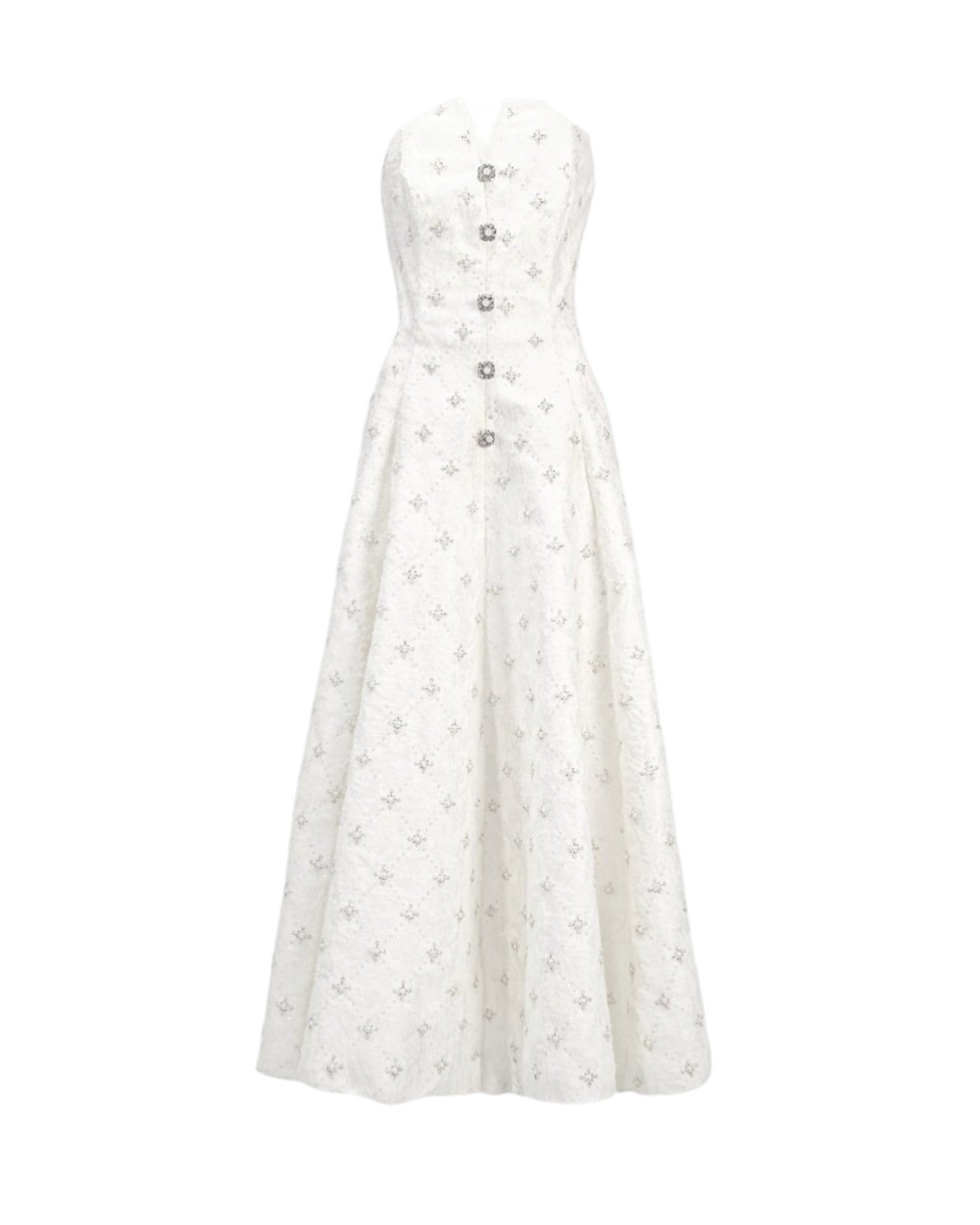 EMBELLISHED STRAPLESS MIDIDRESS