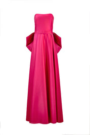 STRAPLESS SATIN GOWN