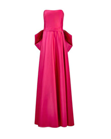 STRAPLESS SATIN GOWN
