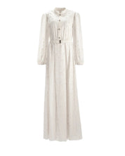 TEXTURED FLORAL MAXI DRESS