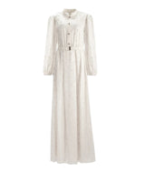 TEXTURED FLORAL MAXI DRESS