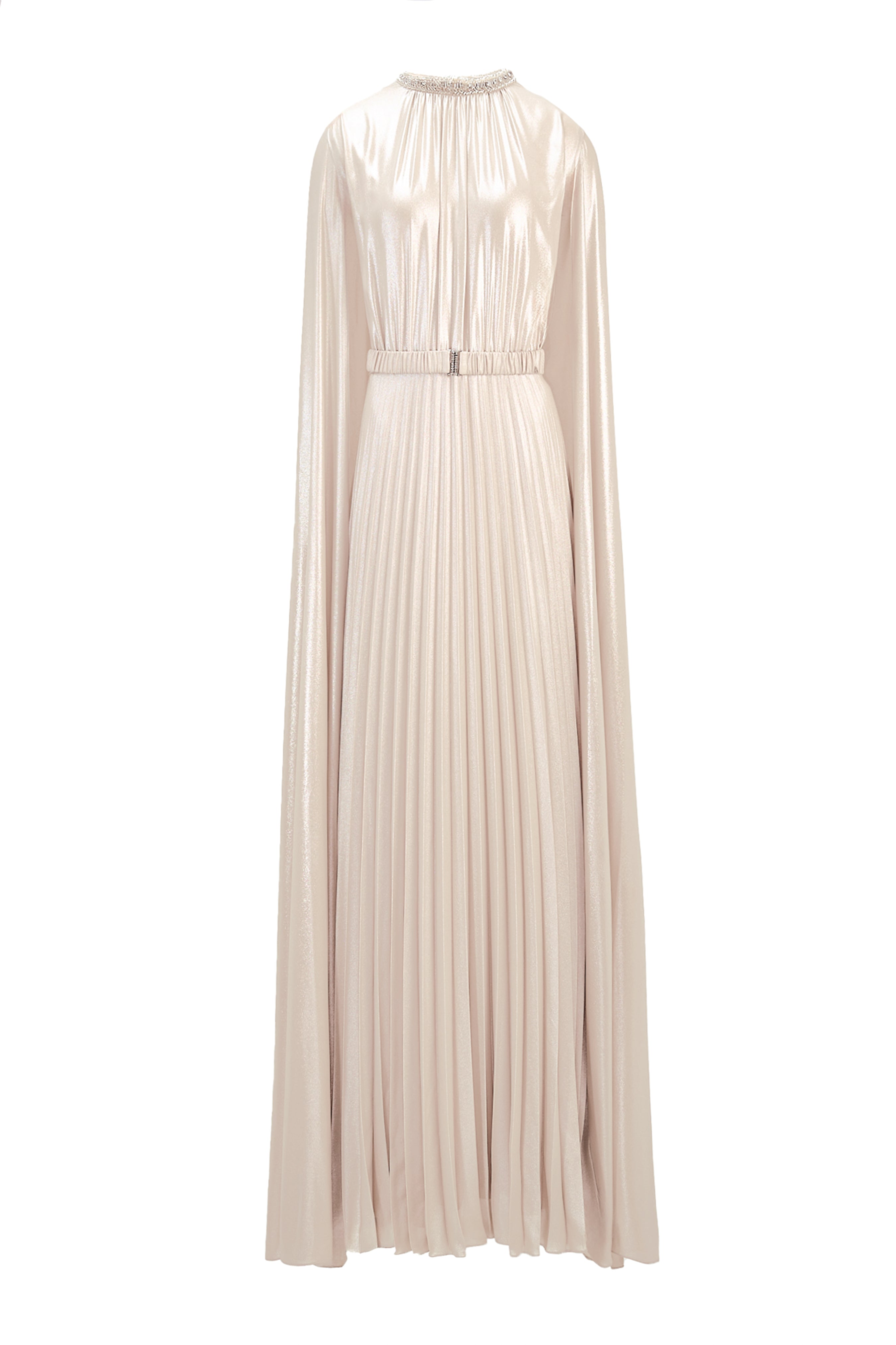 PLEATED CAPE GOWN