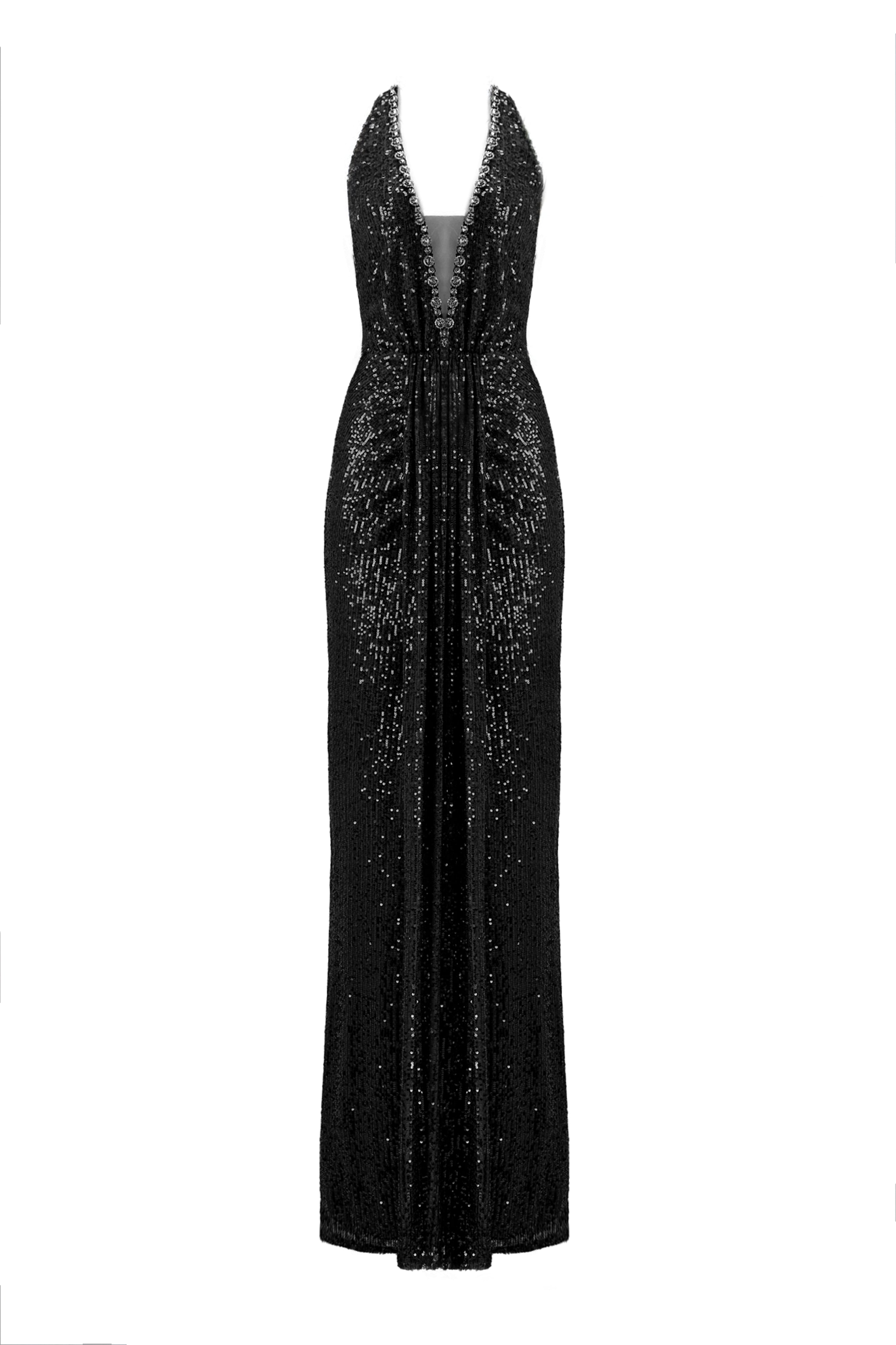 SEQUIN HALTER GOWN