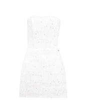 STRAPLESS TEXTURED MINI DRESS